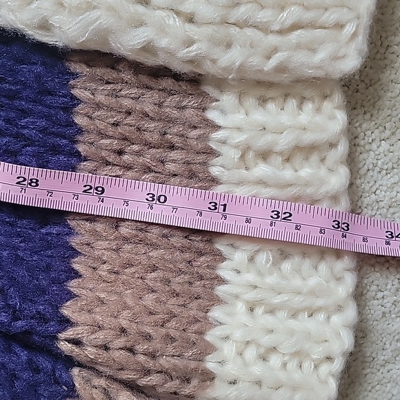 💗 THE PORTER COLLECTIVE Enya Cardigan Stripe Sweater Pockets Multi-Color OS New - Picture 11 of 12